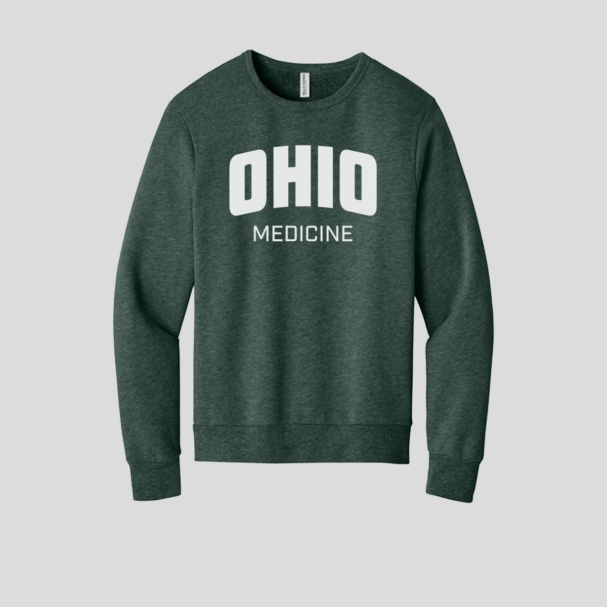 OU Unisex Sponge Fleece Classic Crewneck Sweatshirt - Medicine Logo | Heather Forest